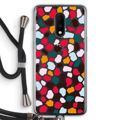 Colored Giraffe: OnePlus 7 Transparant Hoesje met koord