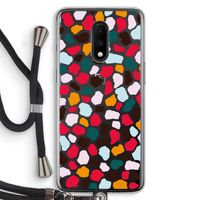Colored Giraffe: OnePlus 7 Transparant Hoesje met koord
