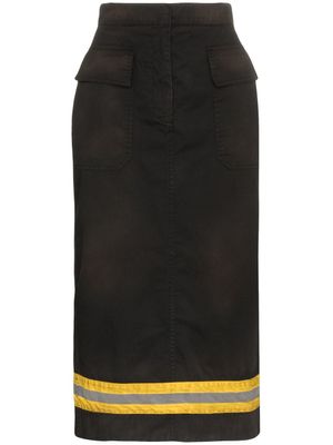 Calvin Klein jupe mi-longue à taille haute - Noir