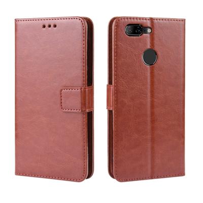 Retro Crazy Horse textuur horizontale Flip lederen case voor Lenovo K5S met houder & card slots & fotolijst (bruin)