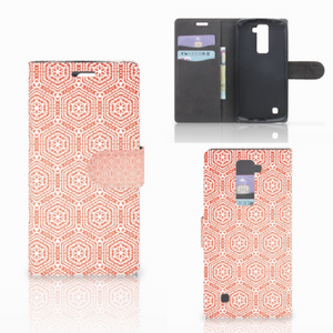 LG K10 2015 Telefoon Hoesje Pattern Orange