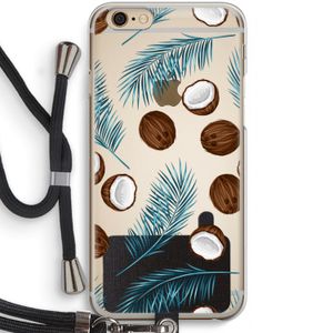 Kokosnoot roze: iPhone 6 / 6S Transparant Hoesje met koord