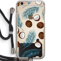 Kokosnoot roze: iPhone 6 / 6S Transparant Hoesje met koord