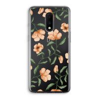 Peachy flowers: OnePlus 7 Transparant Hoesje