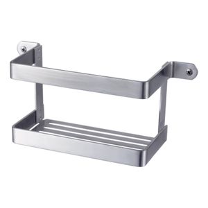 Flaconhouder Haceka IXI | Wandmontage | 24x10x9 cm | RVS | Rond | RVS look
