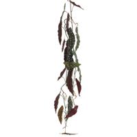 Bellatio Design kunstplant/hangplant slinger - Begonia - groen - 105 cm