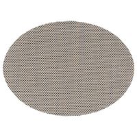 Ovale placemat Maoli zwart/beige kunststof 48 x 35 cm   -