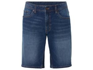 LIVERGY Heren jeansshort (58, Donkerblauw)