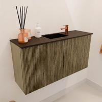 Toiletmeubel Mondiaz Joya | 80 cm | Meubelkleur Dusk | Faye wastafel Urban Midden | 1 kraangat