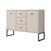 Meubella Dressoir Lyndall - Beige - 115 cm - Met deuren - thumbnail