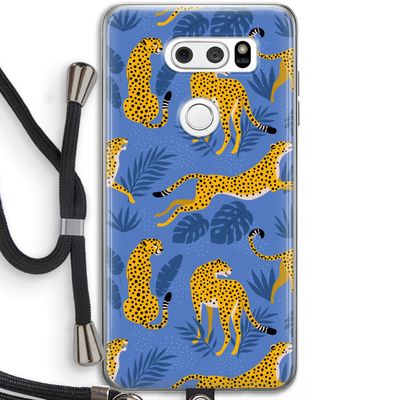 Luipaard: LG V30 Transparant Hoesje met koord