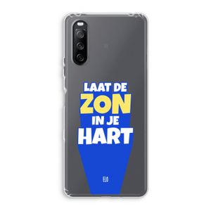 Laat de zon in je hart: Sony Xperia 10 III Transparant Hoesje