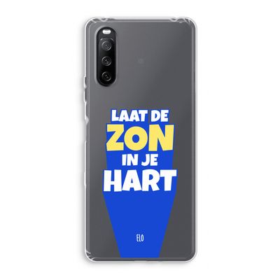 Laat de zon in je hart: Sony Xperia 10 III Transparant Hoesje