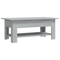 The Living Store Salontafel - Spaanplaat - 102 x 55 x 42 cm - Grijs Sonoma Eiken