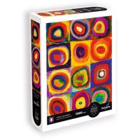 Puzzel - SENTOSPHERE - Calypto - 1000 stukjes - Concentrische vierkanten en cirkels - Wassily Kandinsky - Zijdezachte textuur - Geschikt voor kinderen vanaf 9 jaar