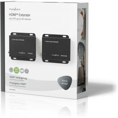 HDMI CAT5/6-Extender | 4K@30Hz | Tot 50,0 m - HDMI-Ingang + RJ45 Female | HDMI-Uitgang + RJ