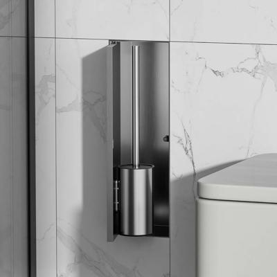 Toiletborstelset SaniClear Hide | Inbouw | Betegelbaar | RVS
