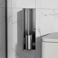Toiletborstelset SaniClear Hide | Inbouw | Betegelbaar | RVS