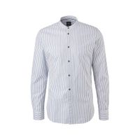 s.Oliver BLACK LABEL gestreept slim fit overhemd blauw - thumbnail