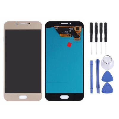 LCD-scherm en digitizer volledige assemblage (OLED-materiaal) voor Galaxy A8 (2016) A810F/DS A810YZ (goud)