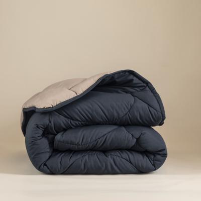 Dekbed Lazy & Dekbedovertrek in 1 Double Face Antraciet / Taupe - Easy - zonder overtrek - 240x200 cm (Lits-Jumeaux) - Sleeptime - 300 gram per m²