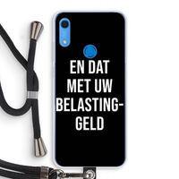Belastinggeld - Zwart: Huawei Y6s Transparant Hoesje met koord