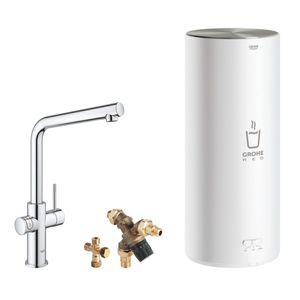 Kokendwaterkraan Grohe Red New Duo met L Uitloop en L Size Boiler Chroom