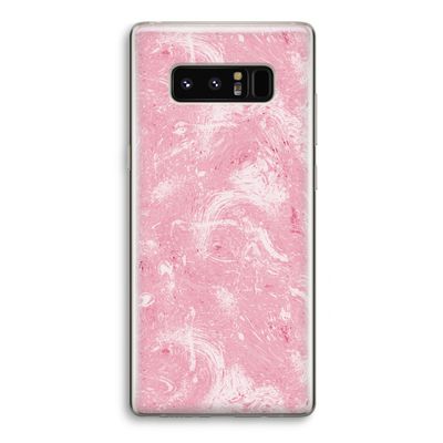Abstract Painting Pink: Samsung Galaxy Note 8 Transparant Hoesje