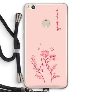 Giving Flowers: Huawei Ascend P8 Lite (2017) Transparant Hoesje met koord