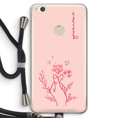 Giving Flowers: Huawei Ascend P8 Lite (2017) Transparant Hoesje met koord