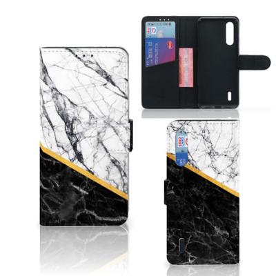 Xiaomi Mi 9 Lite | Bookcase | Marmer Wit Zwart - Origineel Cadeau Man