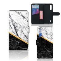 Xiaomi Mi 9 Lite | Bookcase | Marmer Wit Zwart - Origineel Cadeau Man