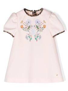 Roberto Cavalli Junior robe à fleurs - Blanc