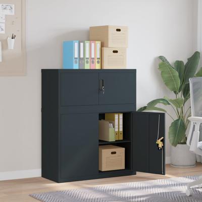Archiefkast 90x40x110 cm staal antracietkleurig