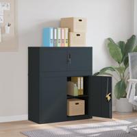 Archiefkast 90x40x110 cm staal antracietkleurig