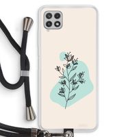 Violets are blue: Samsung Galaxy A22 4G Transparant Hoesje met koord