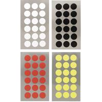 Hobby stickers - 288x stuks - D15 mm - kleurenmix - ronde stickers - Kantoor stickers - Etiketten