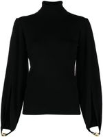 Chloé pull en maille fine à manches fendues - Noir