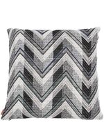 Missoni Home coussin rayé à patch logo - Gris - thumbnail