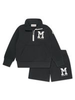 Moncler Enfant survêtement en coton à logo imprimé - Noir - thumbnail