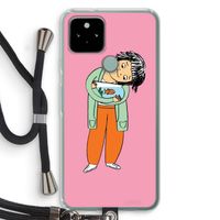 Visknuffel: Pixel 5 Transparant Hoesje met koord