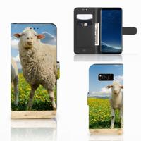 Samsung Galaxy S8 | Telefoonhoesje | Met pasjeshouder | Schaap en Lammetje
