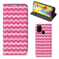 Samsung Galaxy M31 | Hoesje met Magneet | Waves Pink