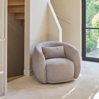 Rivièra Maison Draaifauteuil 'Leonardo' Chenille Jacquard, kleur Bright Taupe Rivièra Maison Draaifauteuil 'Leonardo' Chenille Jacquard, kleur Bright Taupe