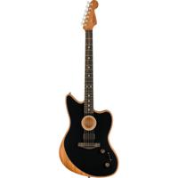Fender Limited Edition American Acoustasonic Jazzmaster EB Black met deluxe gigbag - thumbnail