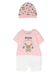 Moschino Kids survêtement à motif Teddy Bear - Rose