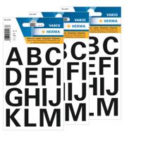 Stickers alfabet - 4x vel - 28 letterstickers - zwart - 25 mm - letters A-Z - stickervelletje