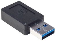Manhattan 354714 USB-A USB-C Zwart kabeladapter/verloopstukje - thumbnail