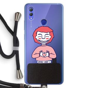 Hartje: Honor Note 10 Transparant Hoesje met koord