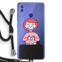 Hartje: Honor Note 10 Transparant Hoesje met koord